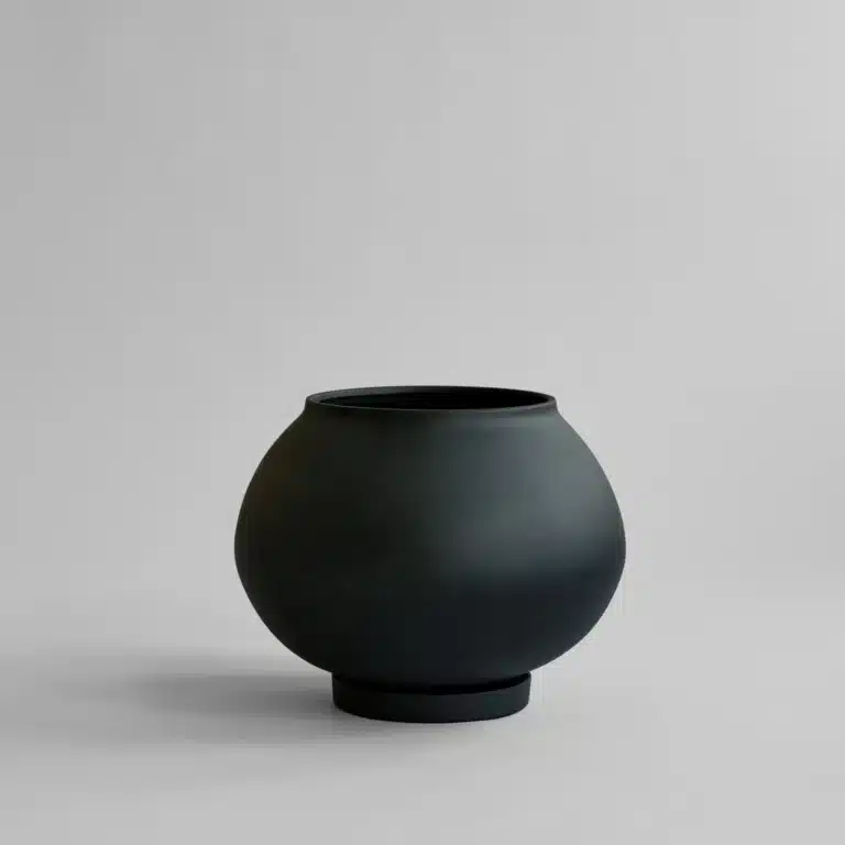 Sunao Plant Pot Fat, Big - Black