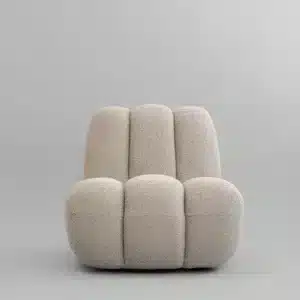 TOE kreslo, bouclé, pieskové